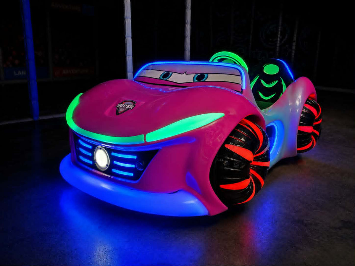 New illuminated ride-on car at New Adventurelands soft play in Newcastle